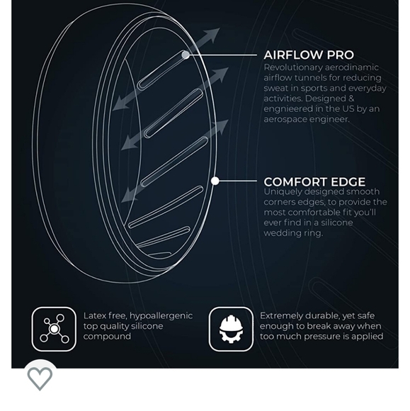 Mens Silicone Wedding Band 10 - Picture 7 of 7